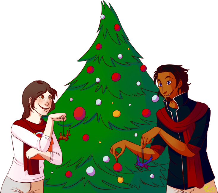 [Commission] - Putting up the Christmas tree