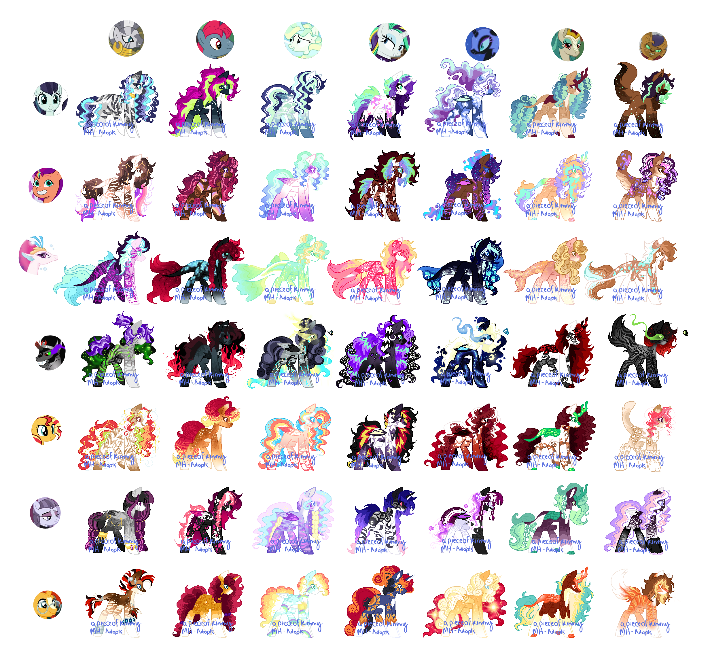 Mlp Generations Compared MLP Next Gen Adopts - 40/49 Open by ApieceofKimmy on DeviantArt