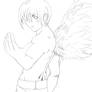 Random Male Angel Lineart