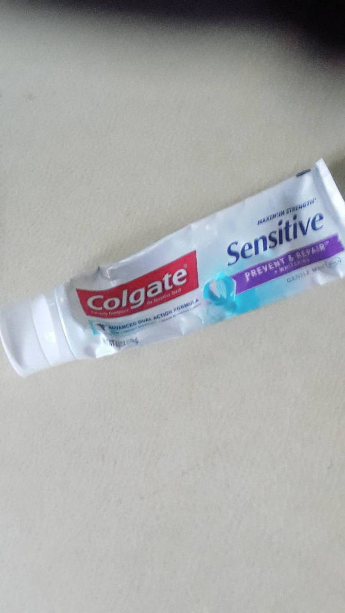 squished Colgate toothpaste by HopefulArts on DeviantArt