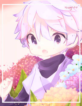 Killua - with some flowers