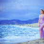purple dress at the beach (me modeling)