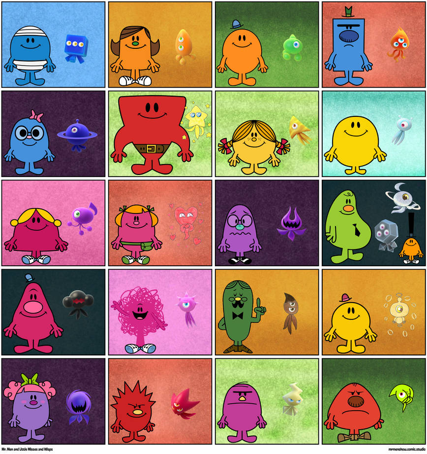 Mr. Men and Little Misses and Wisps by zigzinha on DeviantArt