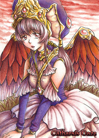 ACEO 078 Sunset Angel by CatharsisGaze