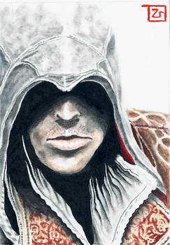 Ezio Auditore Sketch Card - Commission