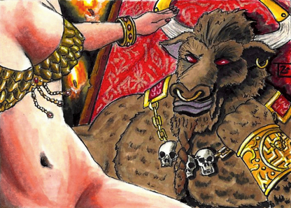 Minotaur King Sketch Card