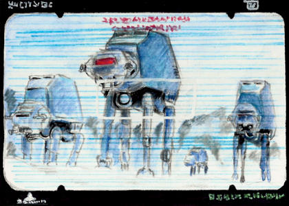 AT-ATs on Hoth Sketchcard commission