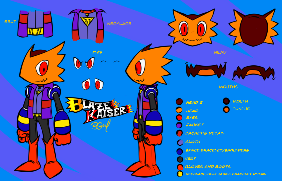 Blaze Kaizer - Art Concept and Ref. by Burn-Graphite