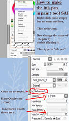 How to make: ink pen in SAI by Discarbia