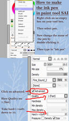 How to make: ink pen  in SAI