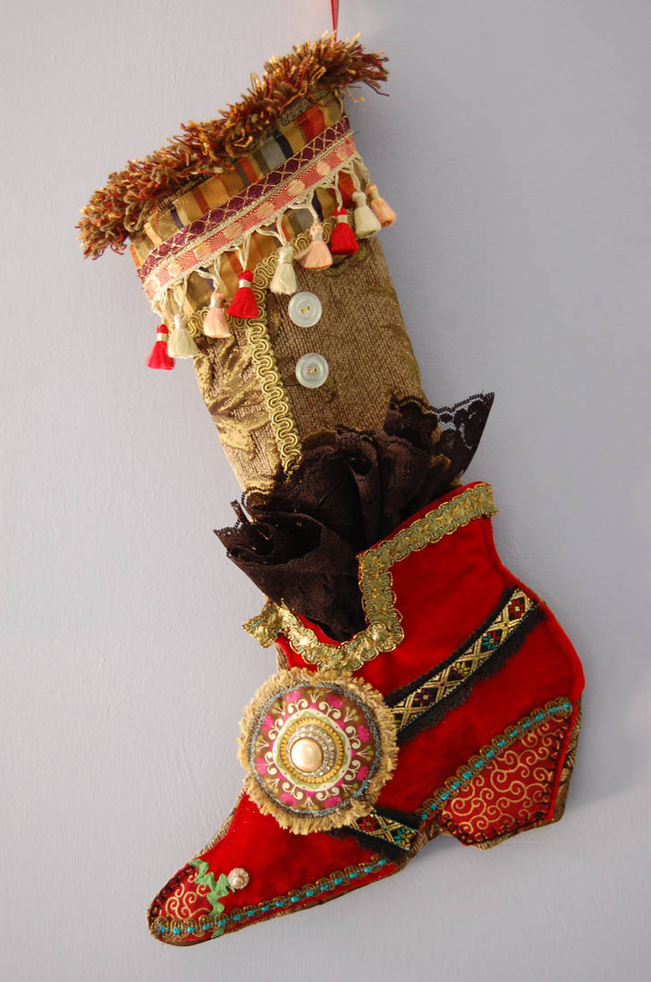 Elegant Gypsy Christmas Stocking by ProudGypsyHandbags on DeviantArt