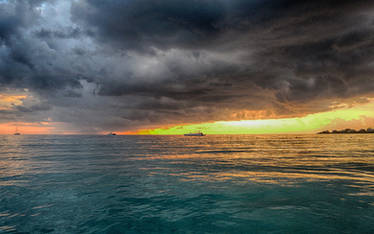 Jamaica Sunset Boat No. 2 (HDR)