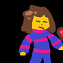 Frisk Undertale but loveingly drawn in MS Paint