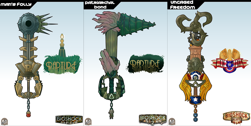 Keyblade Cards - Bioshock Set by IronClark on DeviantArt