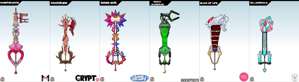 Keyblade Set - Youtube 1 by IronClark on DeviantArt