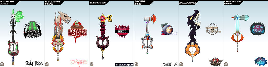 Keyblade Set - Indie 3 by IronClark on DeviantArt