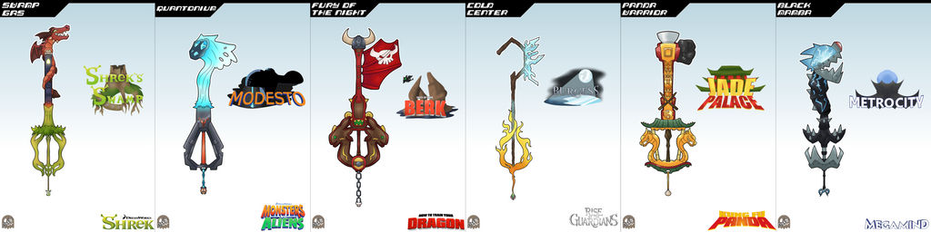 Keyblade Set - Dreamworks Set One by IronClark on DeviantArt