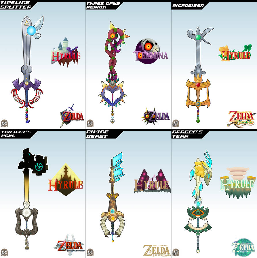 Keyblade Set - Zelda 1 by IronClark on DeviantArt