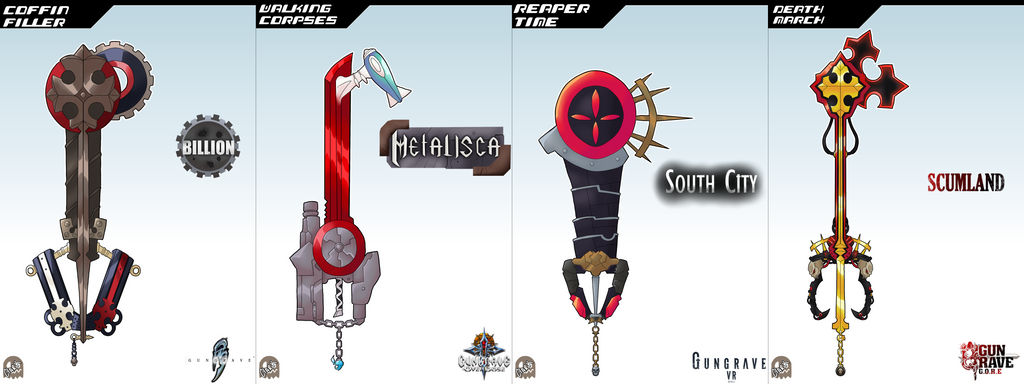 Keyblade Set - GunGrave by IronClark on DeviantArt