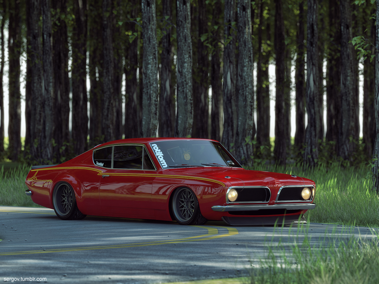 Plymouth Barracuda Stanced CGI