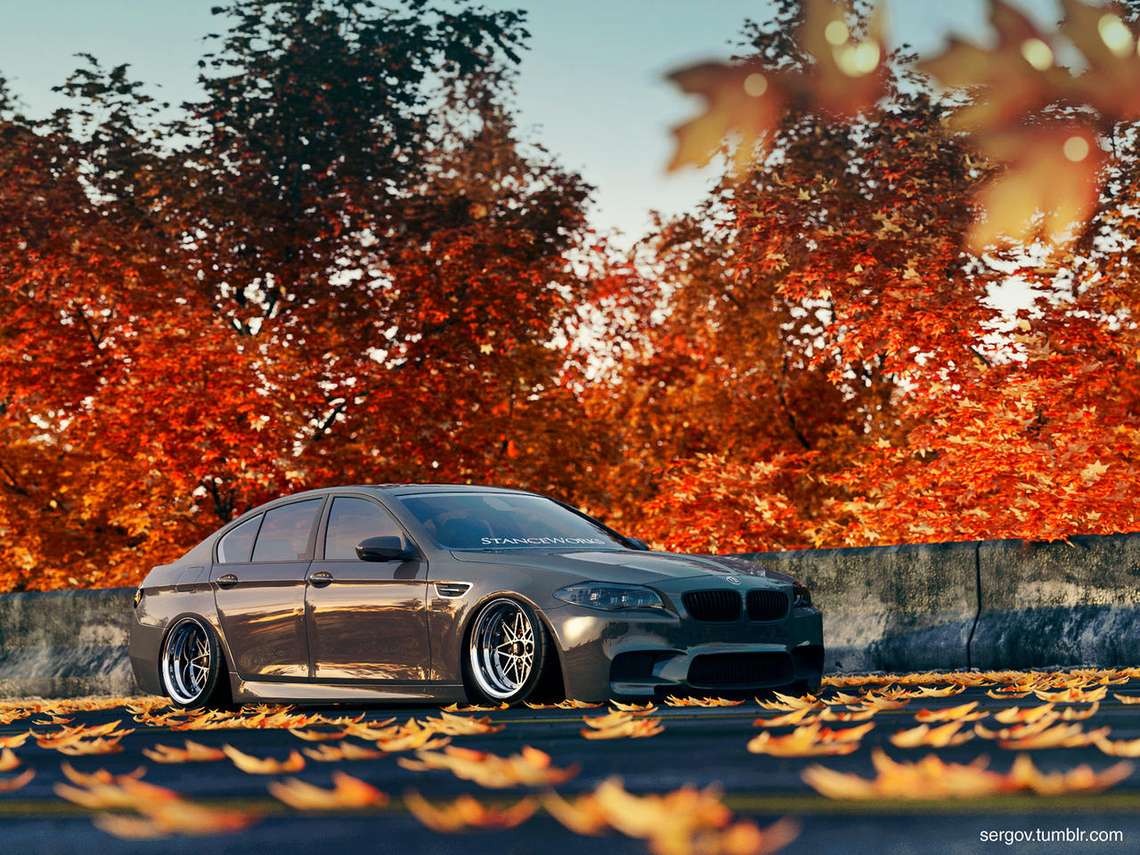 BMW M5 F01 Stanced