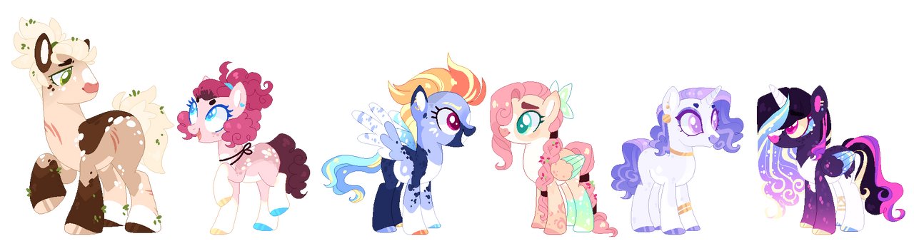 Mane 6 Redesigns by Jaysey on DeviantArt