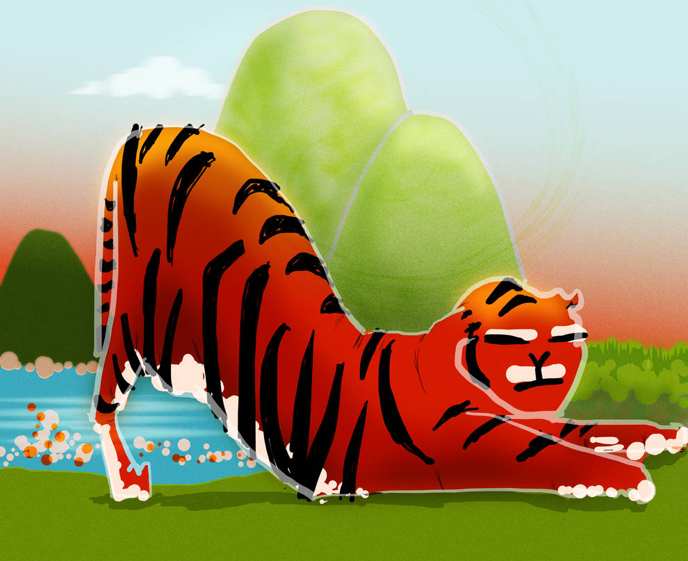 Stretchy tiger by glitchytiger on DeviantArt