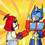 Kaboom vs hasbro / karmatron y optimus prime