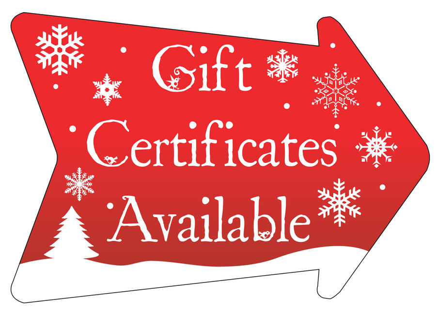 Gift Certificate Sign