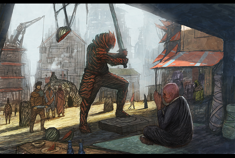 Samurai and Zen Master by DanilLovesFood