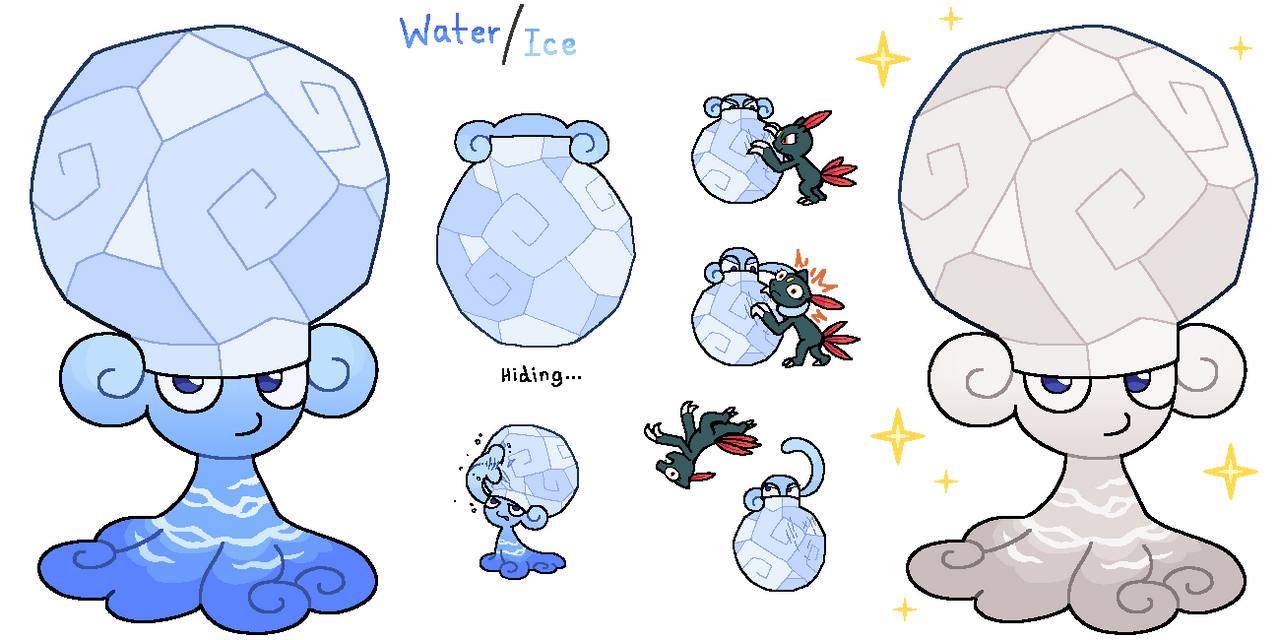 Spookapi Dark Fakemon: Damphora by Spookapi on DeviantArt