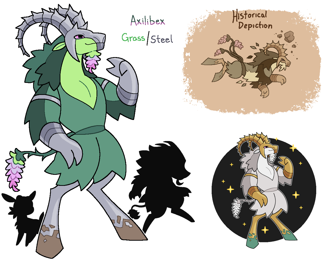 Spookapi Fakemon: Axilibex (Grass Starter Final Stage) by Spookapi on DeviantArt