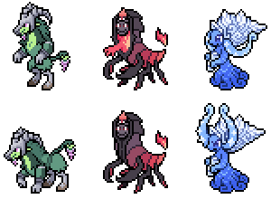 Fakemon Sprites Collection Fakemon Menu Sprites: Starters by Spookapi on DeviantArt
