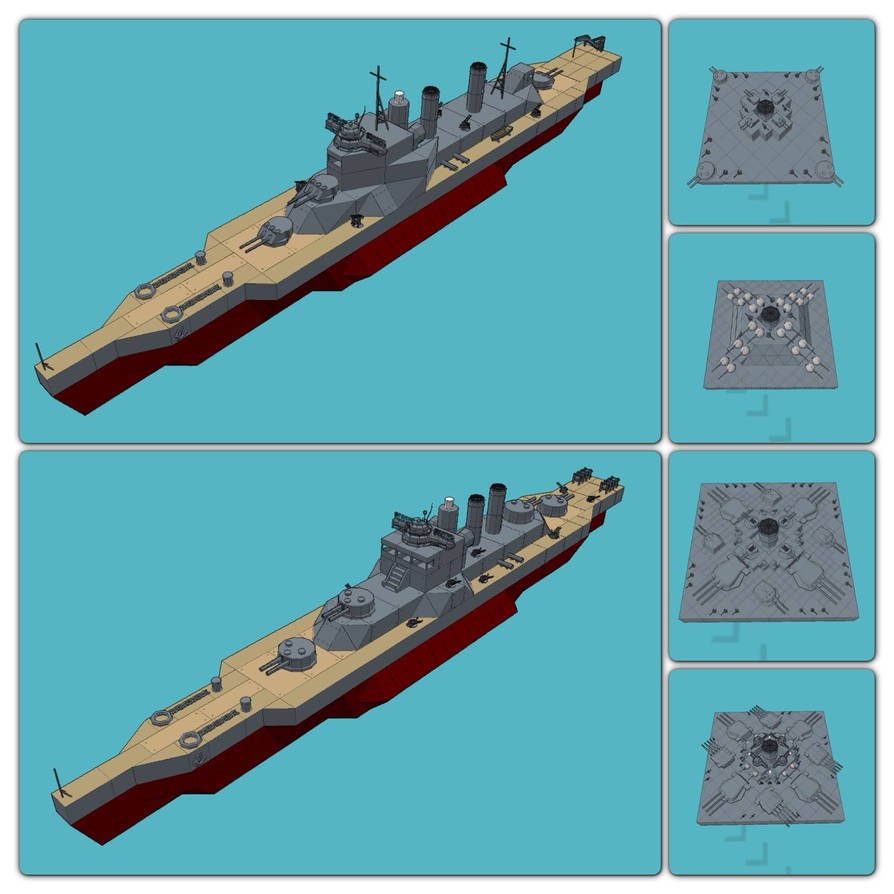 Warship Craft Collage: 2 Cruisers and 4 Fortresses by JasonSembrano2000 ...