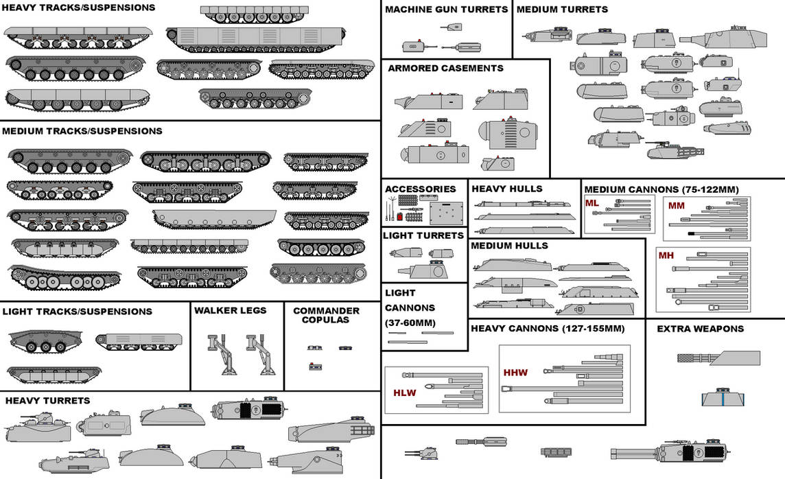 Complete Tanks Parts And Upgrades by JasonSembrano2000 on DeviantArt