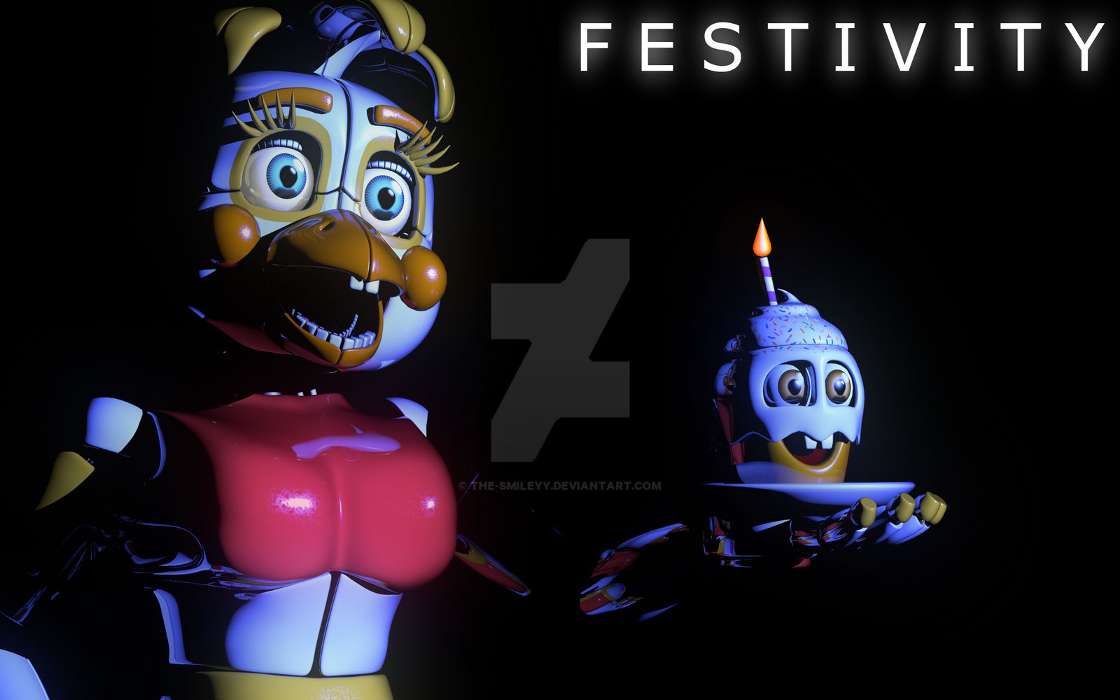 C4d, Funtime Chica [OFFICIAL], Finished by Smiley-Facade.deviantart.com  on @DeviantArt
