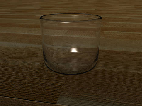 Glass on Oak