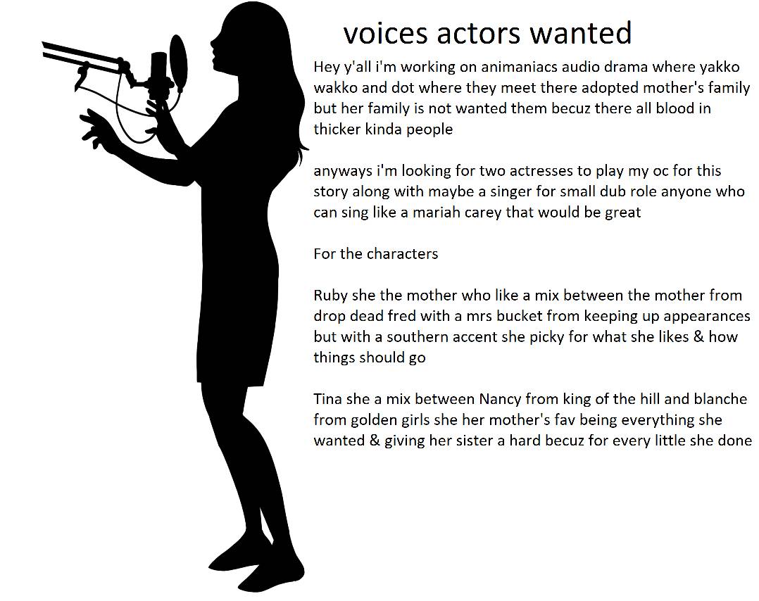 Need voice actors by filmcity on DeviantArt