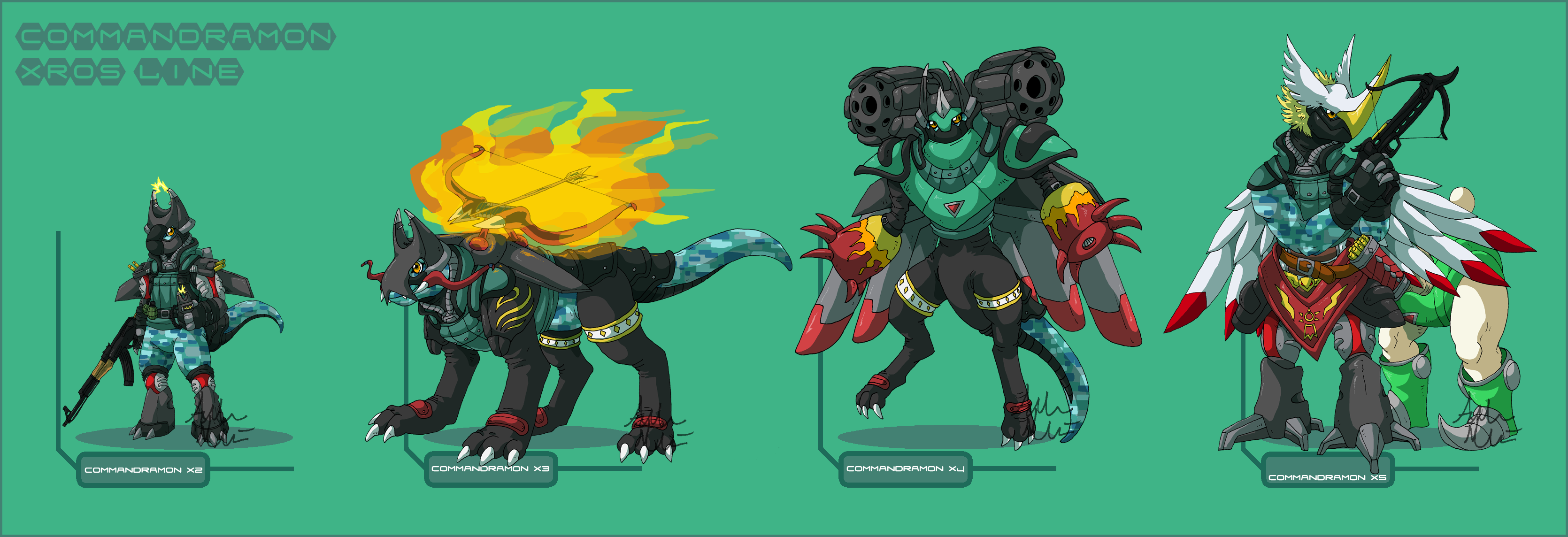 Commission - Commandramon Xros Line by Gomis on DeviantArt