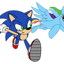 Sonic and Dashie Vectorized