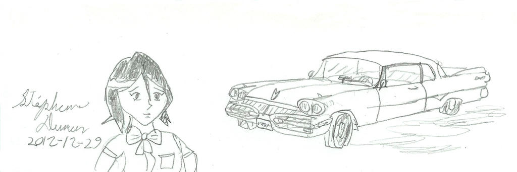 Rukia and her 1960 Dodge Dart