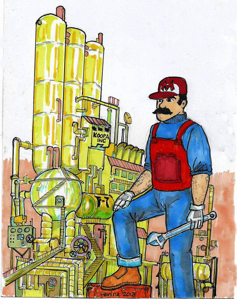 Mario works (not just adventuring or go-karting) by HeningR on DeviantArt