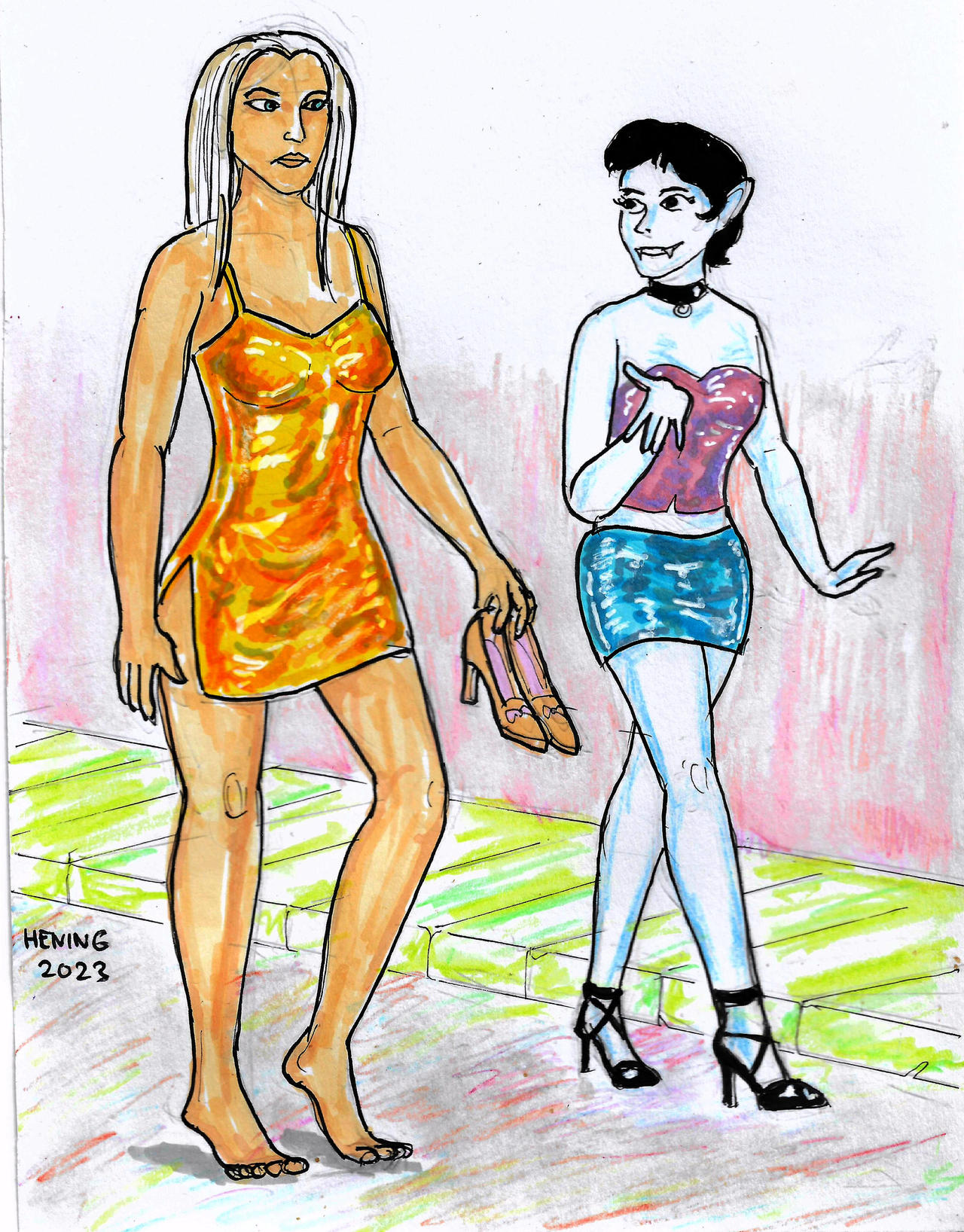 Deviantart Discworld Discworld - Angua and Sally borrowing clothes by HeningR on DeviantArt