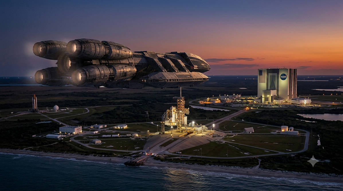 The battlestar reaches KSC by TheArtFan2026 on DeviantArt