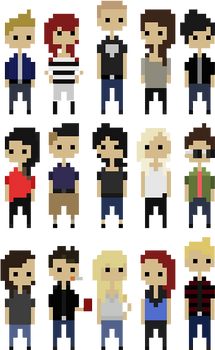 Pixel Art of my friends : )