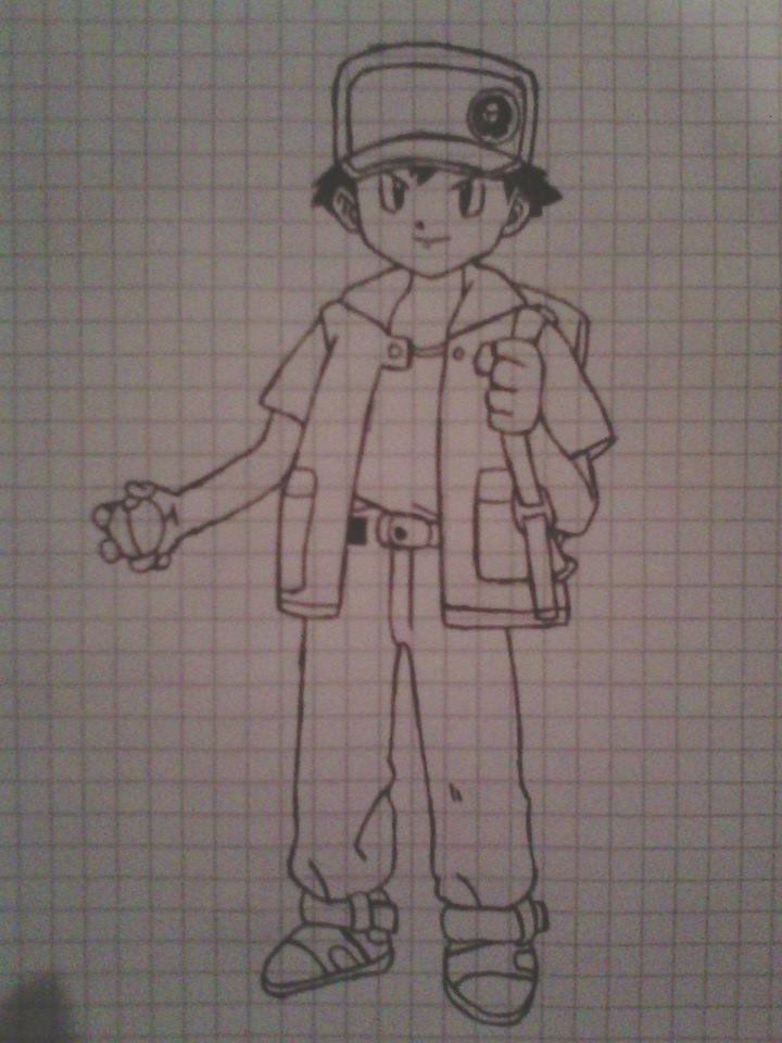 Classic Pokemon Trainer Red by Skatoonist on DeviantArt