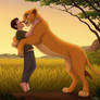 A Surprise Kiss on the Savannah!