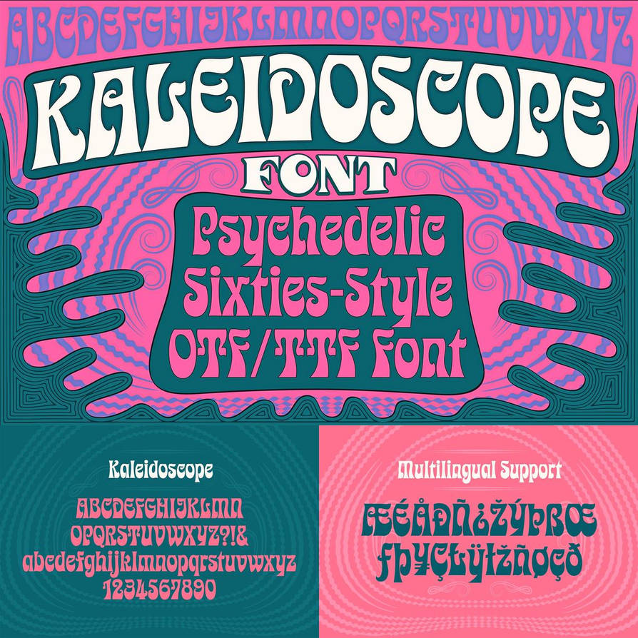 Kaleidoscope Psychedelic Font by vatrogre on DeviantArt