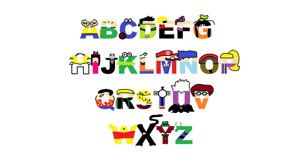 My Favorite Character Alphabet by NUCanimations on DeviantArt