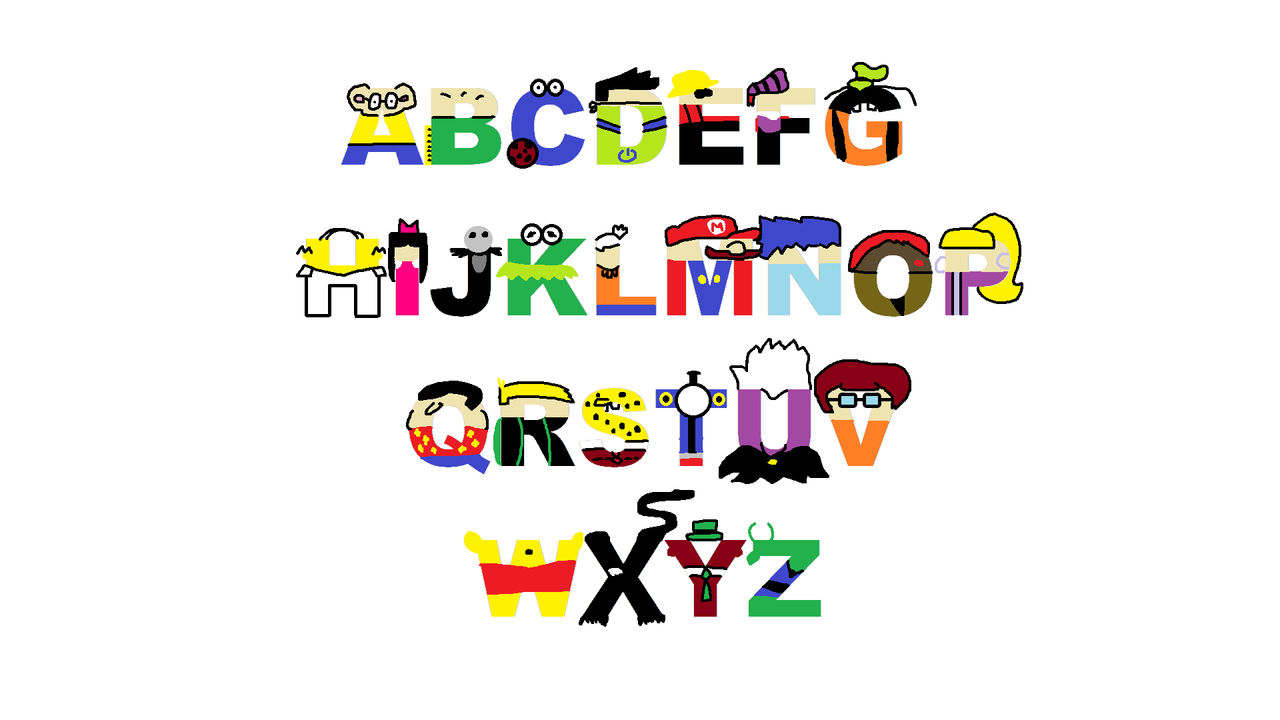 My Favorite Character Alphabet by NUCanimations on DeviantArt